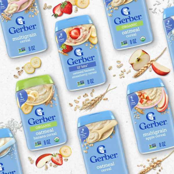 Gerber Stage 3 Baby Food, Oatmeal Banana Strawberry Cereal, Baby Oatmeal Cereal 8 oz - Image 5
